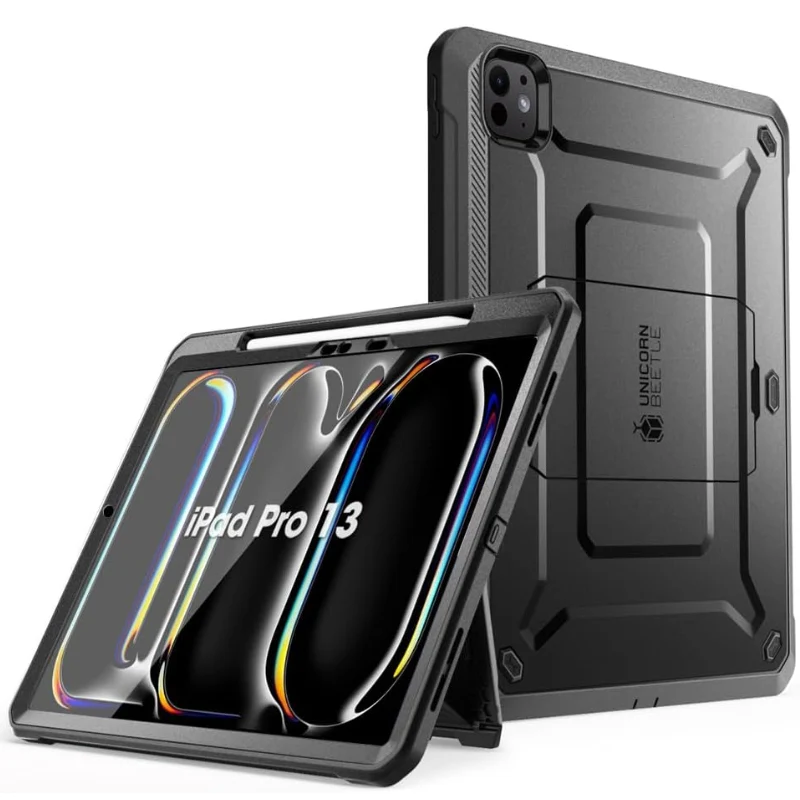 [Built-in Screen Protector & Stand][Pencil Holder] Apple iPad Pro 13-inch M5 (2025) SUPCASE Full-Body Cover Heavy Duty Rugged Protective Series Case