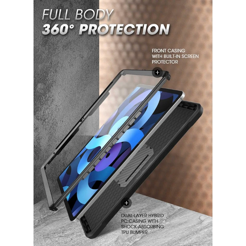 [Built-in Screen Protector & Stand][Pencil Holder] Apple iPad Air 11-inch M2/M3/M4 (2024/2025/2026) SUPCASE Full-Body Cover Heavy Duty Rugged Protective Series Case - Image 4