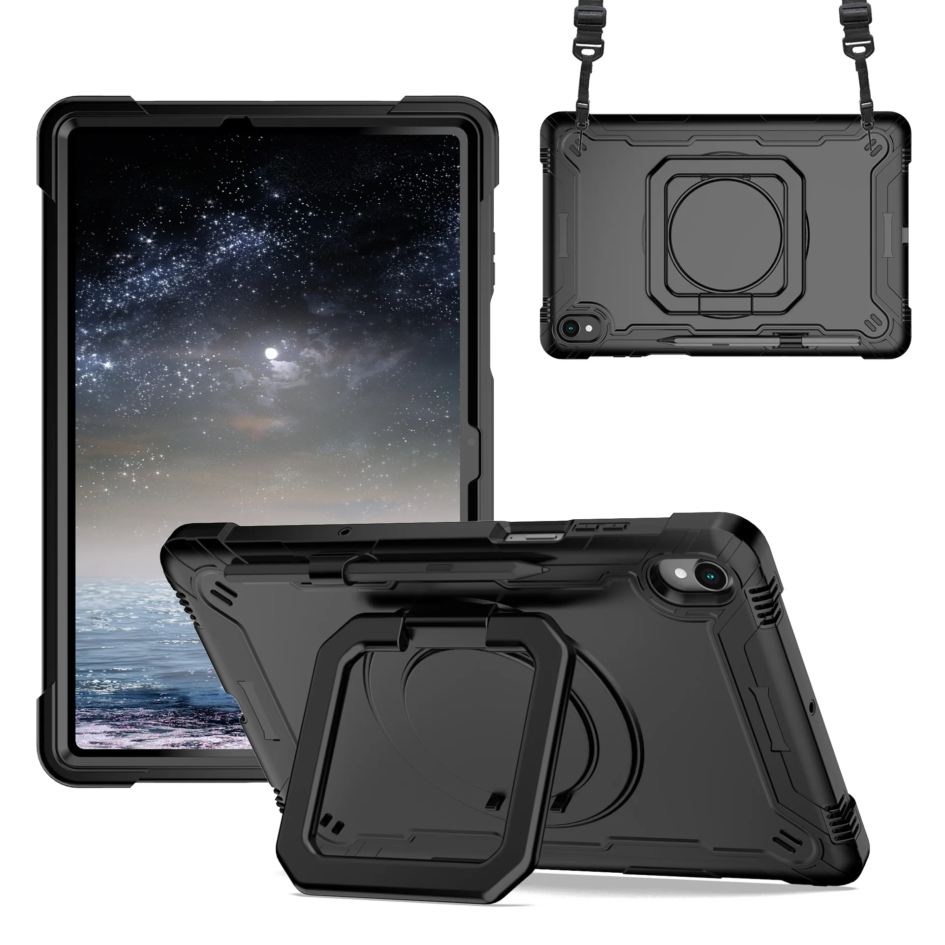 [Built-in Shoulder Strap][With Pen Slot] Samsung Galaxy Tab S11 11" (2025) EVA Friendly Heavy Duty Ring Holder Stand Case - Image 12