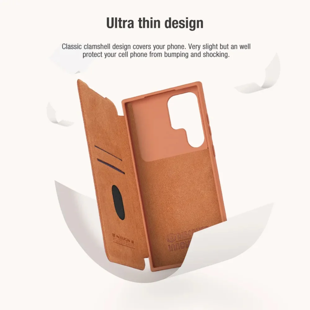 [Built-in Slot] Samsung Galaxy S25/Plus/Ultra - Nillkin Lens Slide Cover Anti-Peeping Flip Leather Case - Image 7