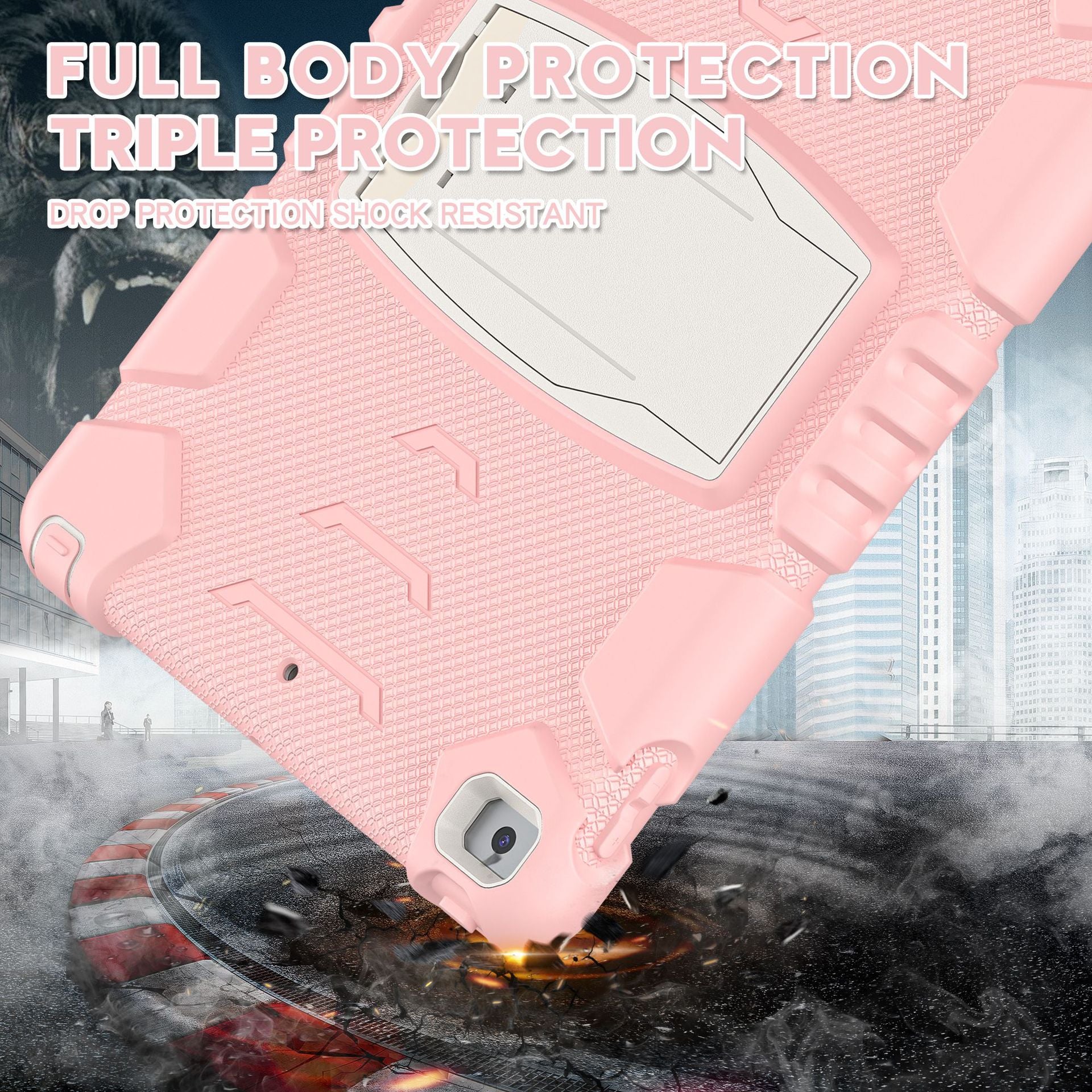 [Built-in Stand] Apple iPad 7/8/9 10.2'' 7/8/9th Gen (2019/2020/2021) EVA Kid Friendly Heavy Duty Ring Holder Stand Case - Image 5