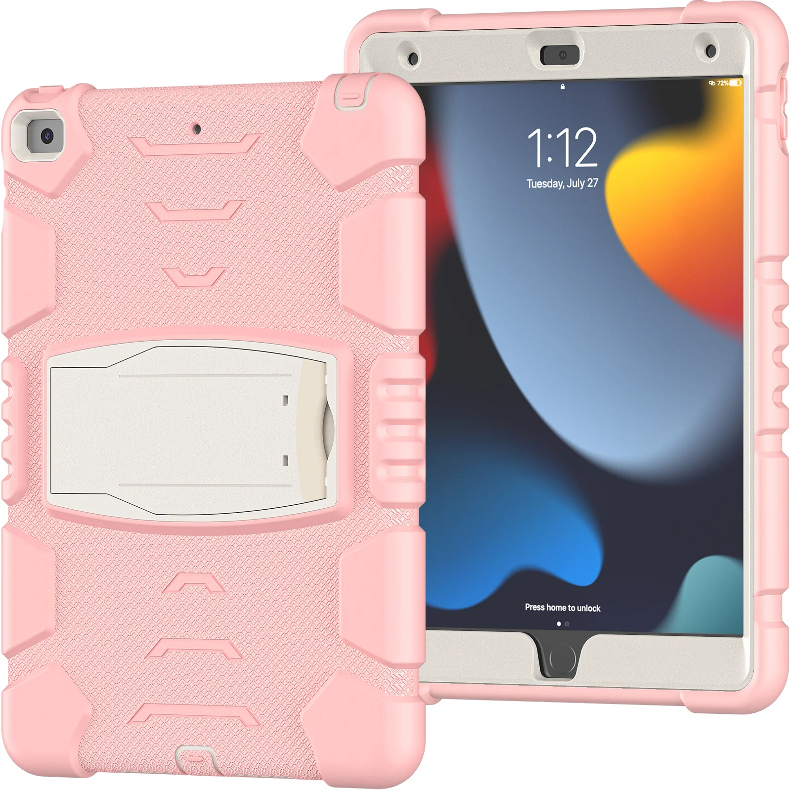 [Built-in Stand] Apple iPad 7/8/9 10.2'' 7/8/9th Gen (2019/2020/2021) EVA Kid Friendly Heavy Duty Ring Holder Stand Case - Image 8
