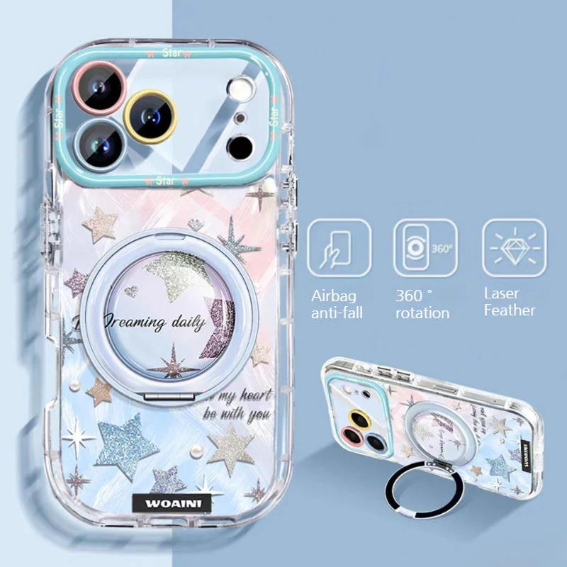 [Built-in Stand] Apple iPhone 17/Air/Pro/Pro Max - Star Airbag Full-Protection Shockproof Phone Case - Image 10