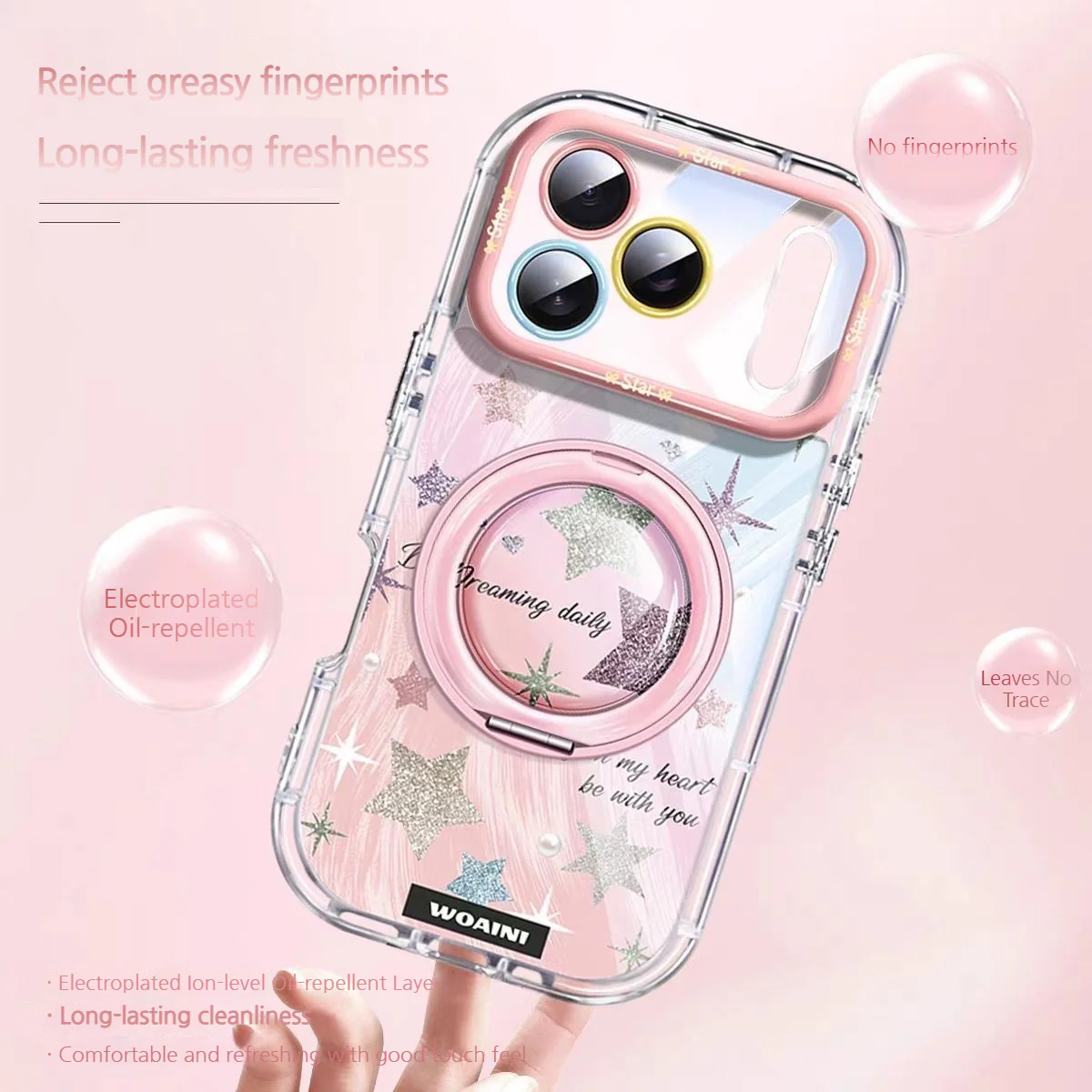 [Built-in Stand] Apple iPhone 17/Air/Pro/Pro Max - Star Airbag Full-Protection Shockproof Phone Case - Image 3