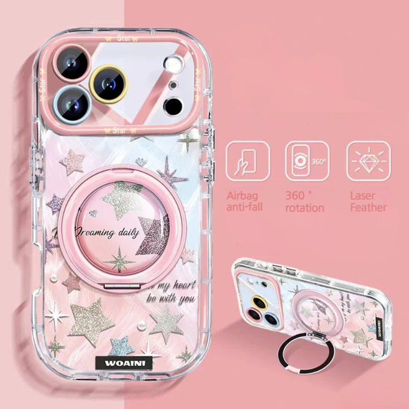[Built-in Stand] Apple iPhone 17/Air/Pro/Pro Max - Star Airbag Full-Protection Shockproof Phone Case - Image 6