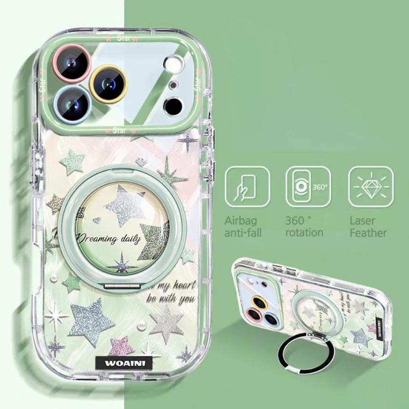 [Built-in Stand] Apple iPhone 17/Air/Pro/Pro Max - Star Airbag Full-Protection Shockproof Phone Case - Image 7