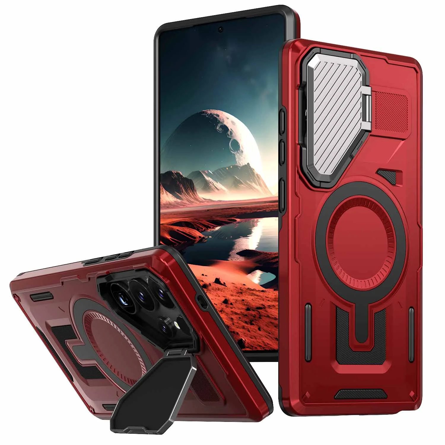 [Built-in Stand & Camera Protector] Samsung A35 5G - Shield Shockproof Rugged Heavy Duty Case - Image 11