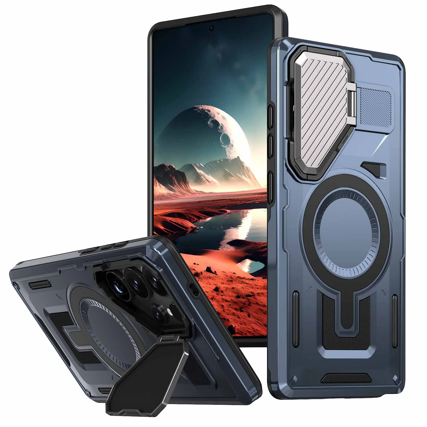 [Built-in Stand & Camera Protector] Samsung A35 5G - Shield Shockproof Rugged Heavy Duty Case - Image 12