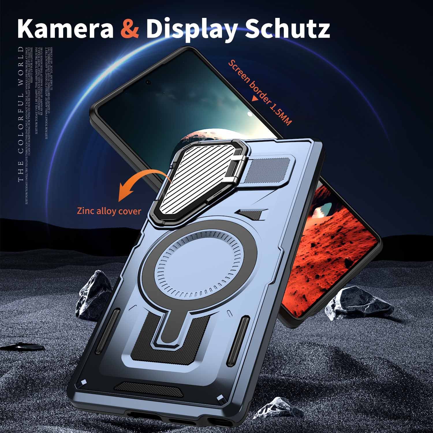 [Built-in Stand & Camera Protector] Samsung A35 5G - Shield Shockproof Rugged Heavy Duty Case - Image 2