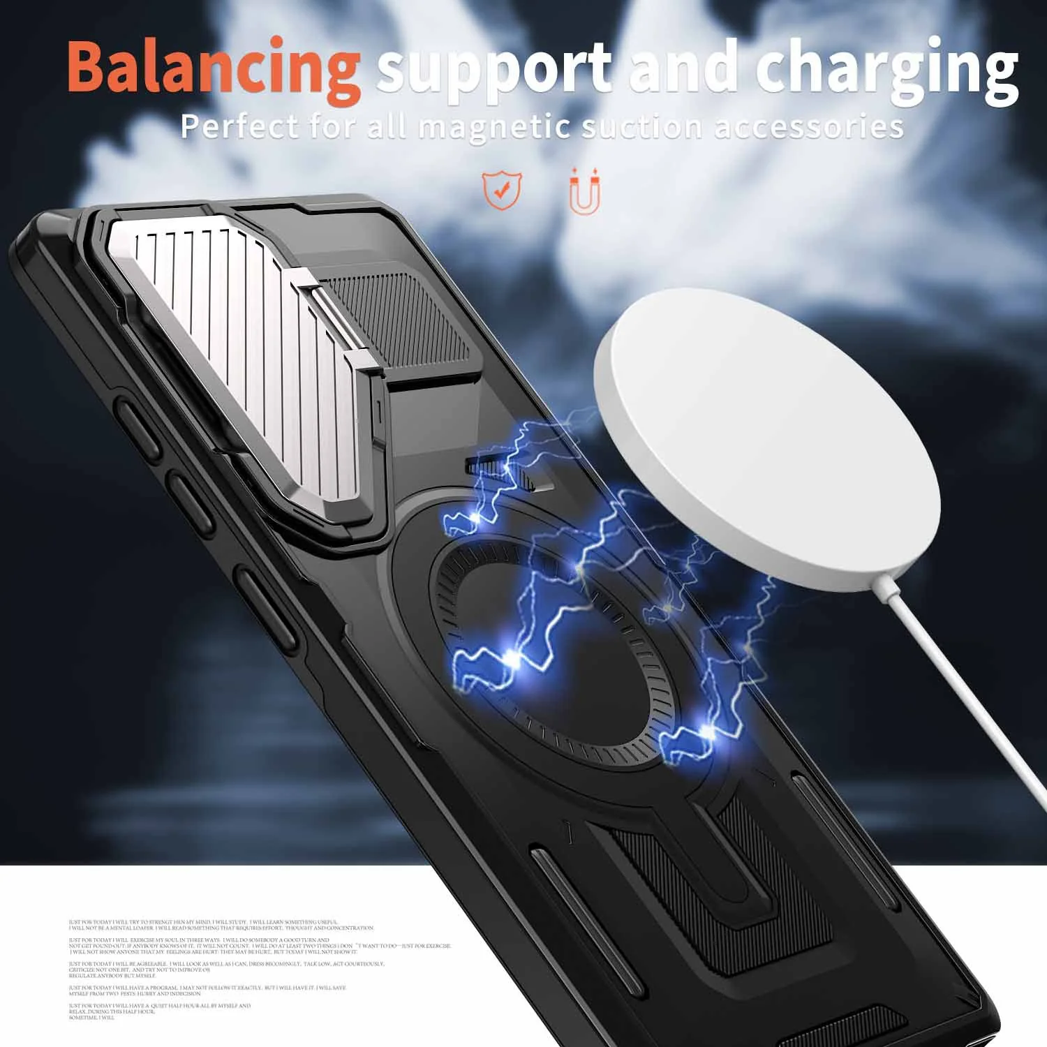 [Built-in Stand & Camera Protector] Samsung A35 5G - Shield Shockproof Rugged Heavy Duty Case - Image 3