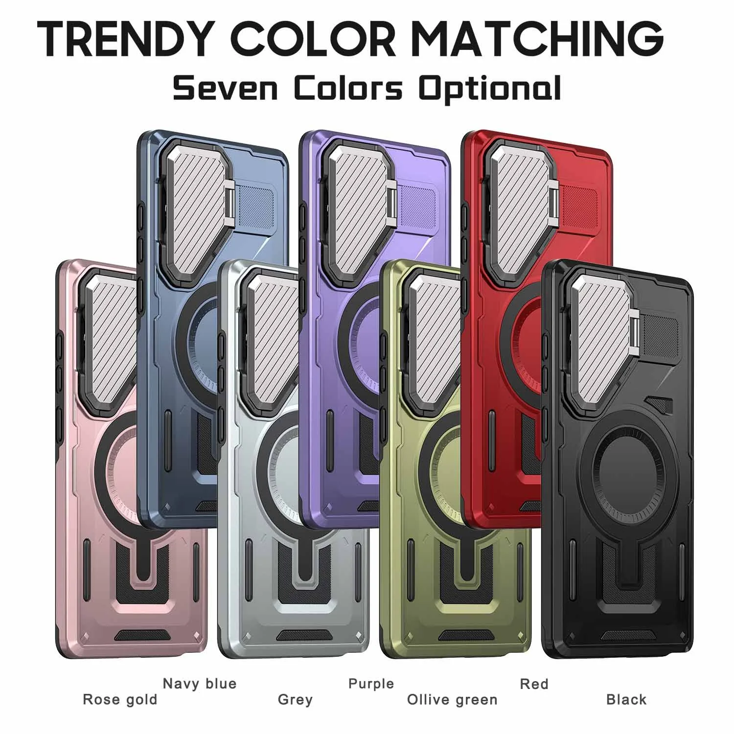 [Built-in Stand & Camera Protector] Samsung A35 5G - Shield Shockproof Rugged Heavy Duty Case - Image 4