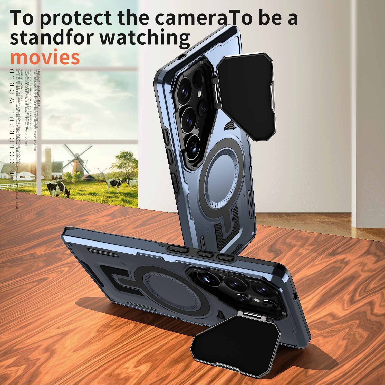 [Built-in Stand & Camera Protector] Samsung A35 5G - Shield Shockproof Rugged Heavy Duty Case - Image 5