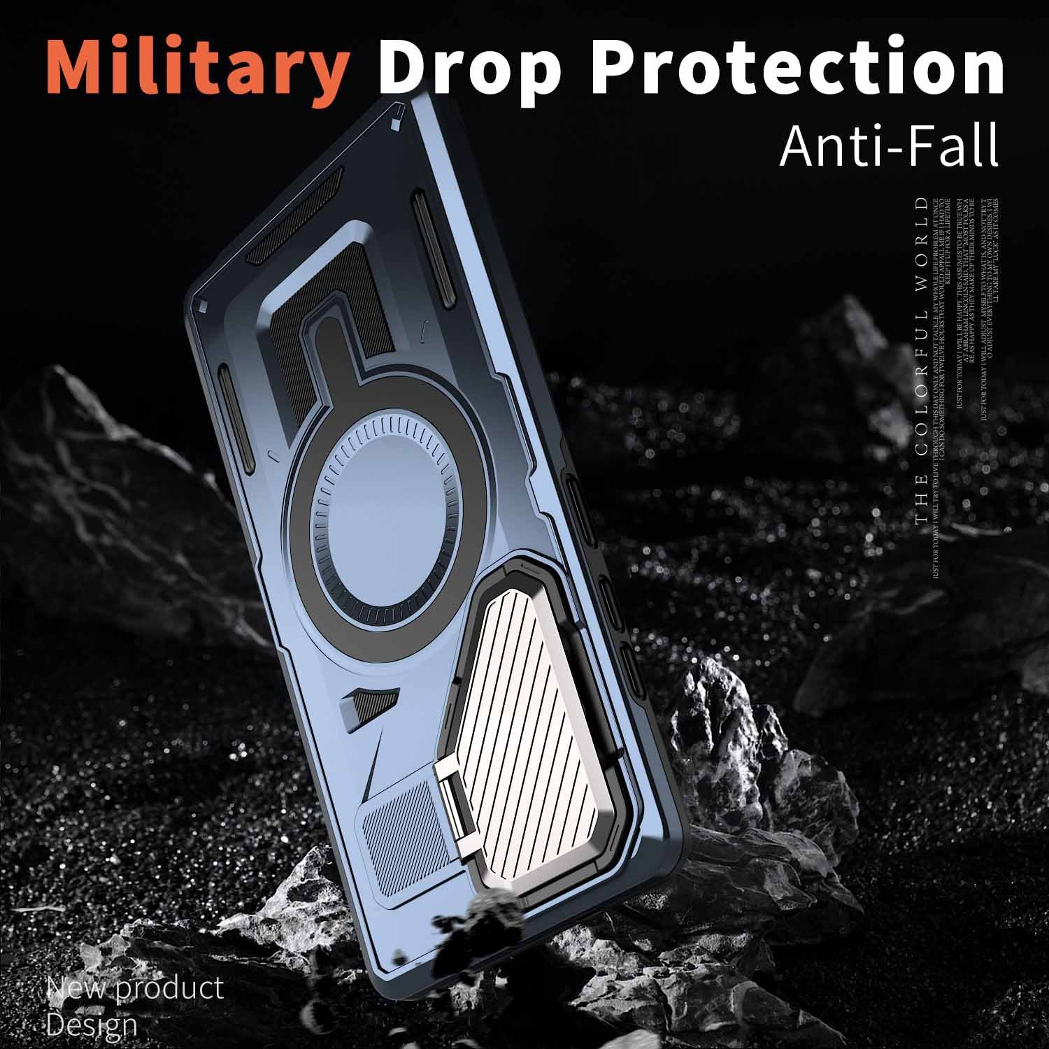 [Built-in Stand & Camera Protector] Samsung A35 5G - Shield Shockproof Rugged Heavy Duty Case - Image 7