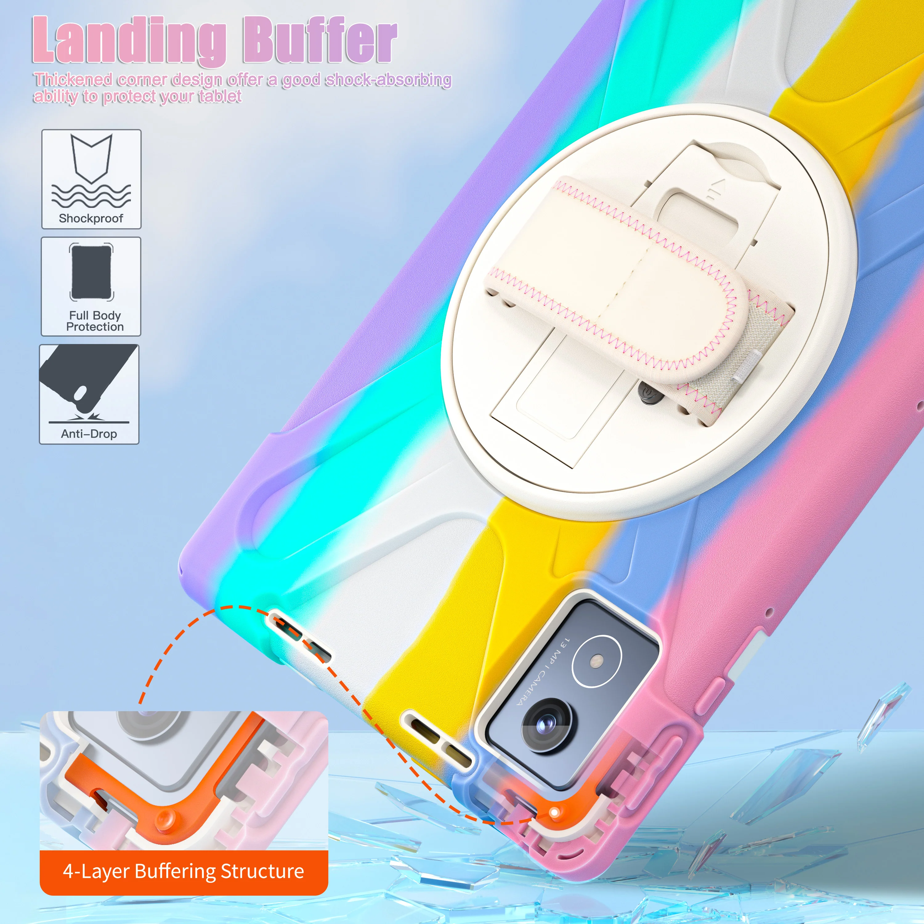 [Built-in Stand] Lenovo Tab K11 Plus 11.45" 2024 (TB352FU/XU) - Kid Shockproof Heavy Duty Series Case With Shoulder Strap - Image 12