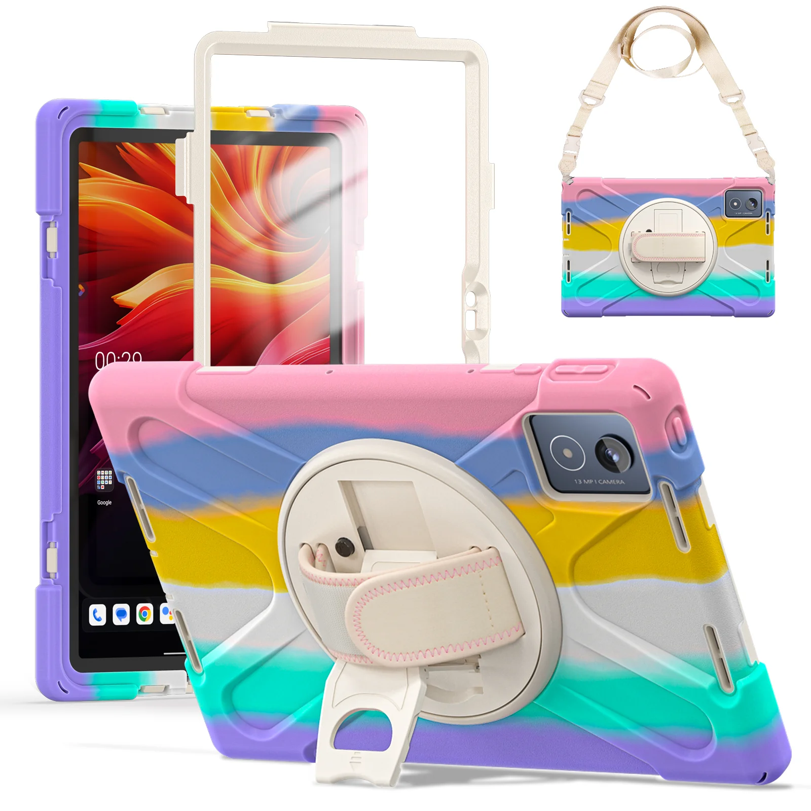 [Built-in Stand] Lenovo Tab K11 Plus 11.45" 2024 (TB352FU/XU) - Kid Shockproof Heavy Duty Series Case With Shoulder Strap - Image 9