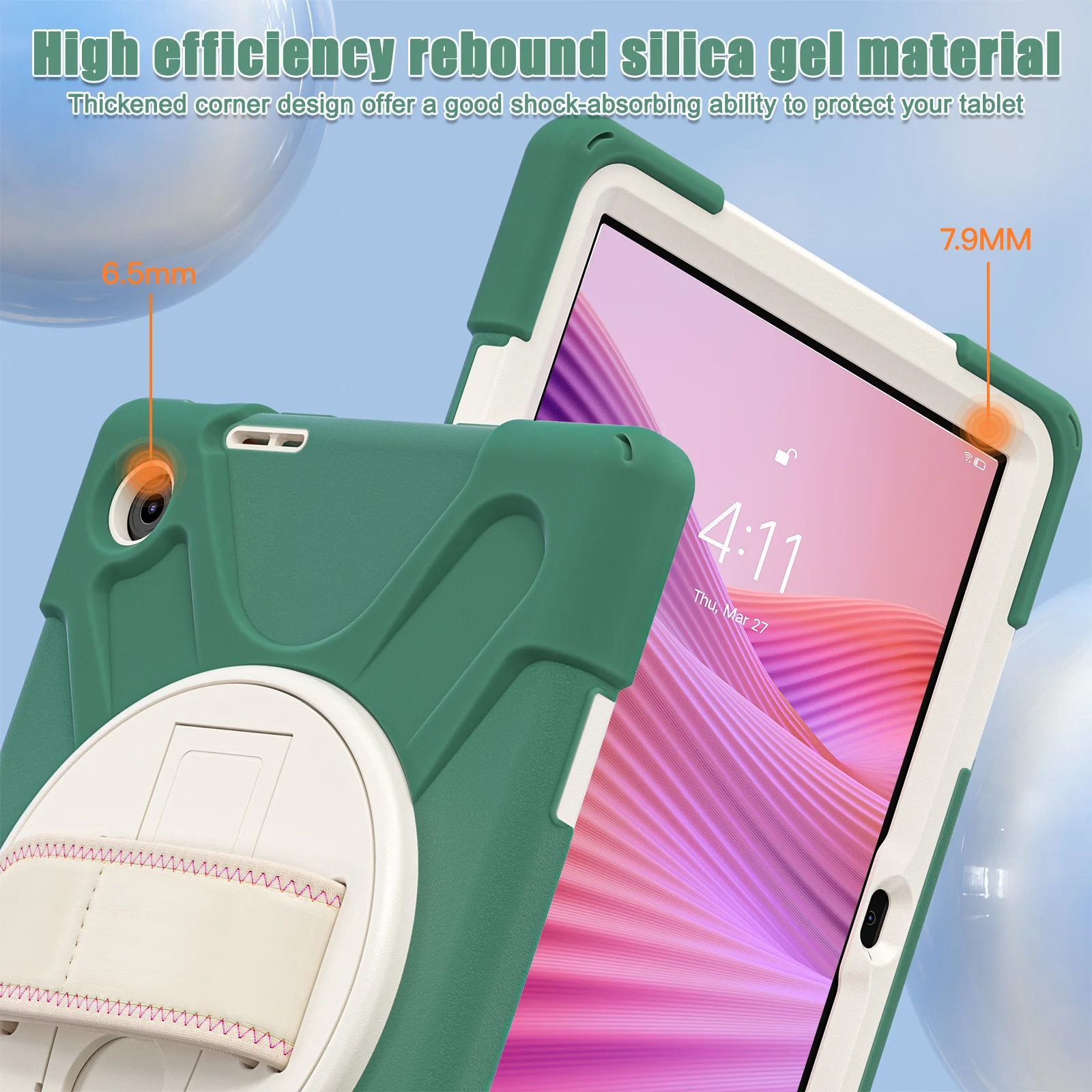 [Built-in Stand] Lenovo Tab 10.1" 2025 (TB311FU/TB311XU) - Kid Shockproof Heavy Duty Series Case With Shoulder Strap - Image 12