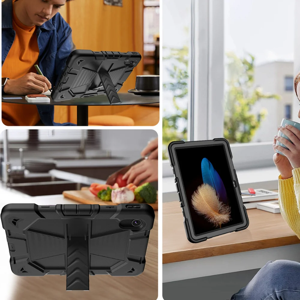 [Built-in Stand] Lenovo Tab M11 11.0" 2024 (TB-330XU/330FU) - Kids' Silicone Shockproof Heavy Duty Series Case With Shoulder Strap - Image 9