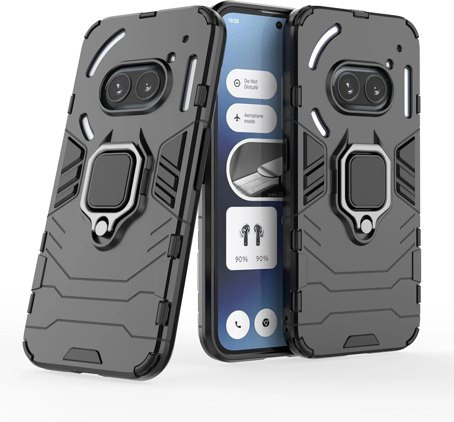 [Built-in Stand] Nothing Phone (2a)/(2a) Plus - Shockproof Military Grade Armor TPU Dual-Layer Full Body Case With 2PC Tempered Glass Screen Protector - Image 6