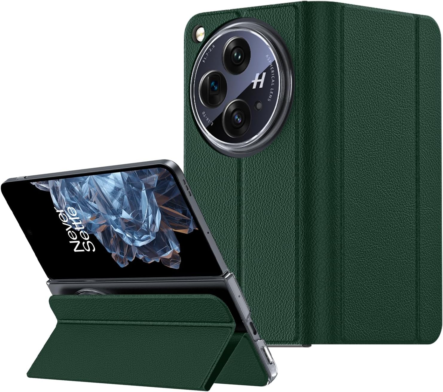 [Built-in Stand] OnePlus 1+Open/OPPO Find N3 -  Shockproof Automatic Wake/Sleep Ultra Thin and Lightweight PC Protective PU Flip Case