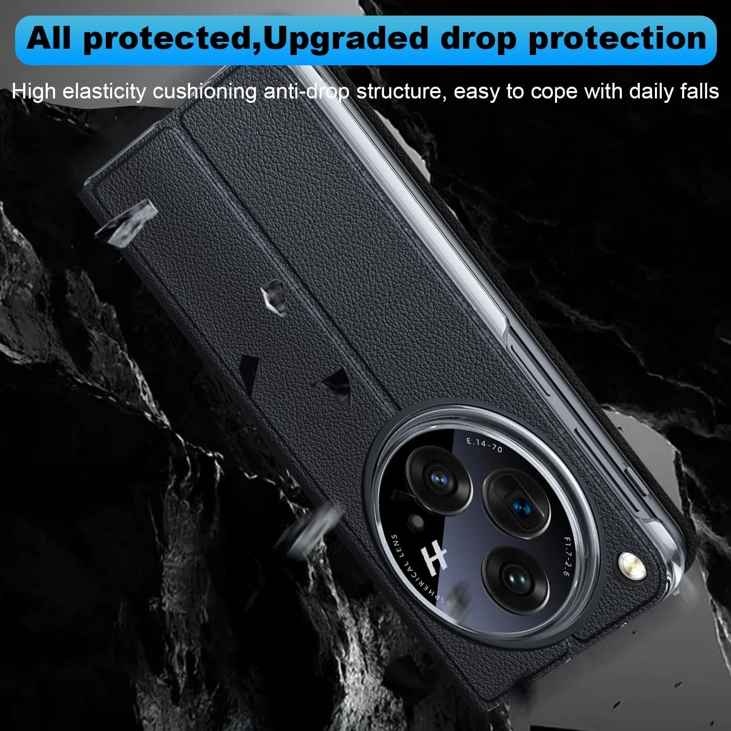 [Built-in Stand] OnePlus 1+Open/OPPO Find N3 -  Shockproof Automatic Wake/Sleep Ultra Thin and Lightweight PC Protective PU Flip Case - Image 5