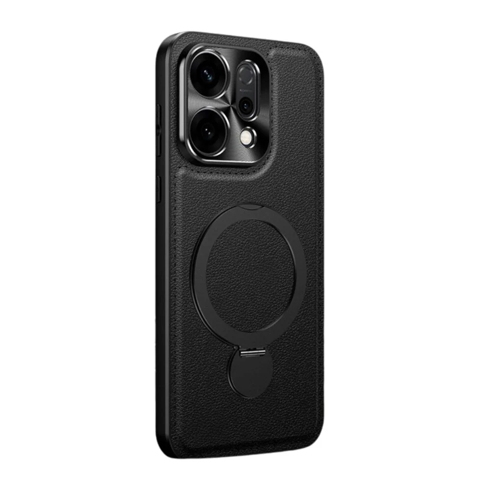 [Built-in Stand] Oppo Reno13 & Pro Full-Cover Metal Magnetic Stand PU Leather Phone Case
