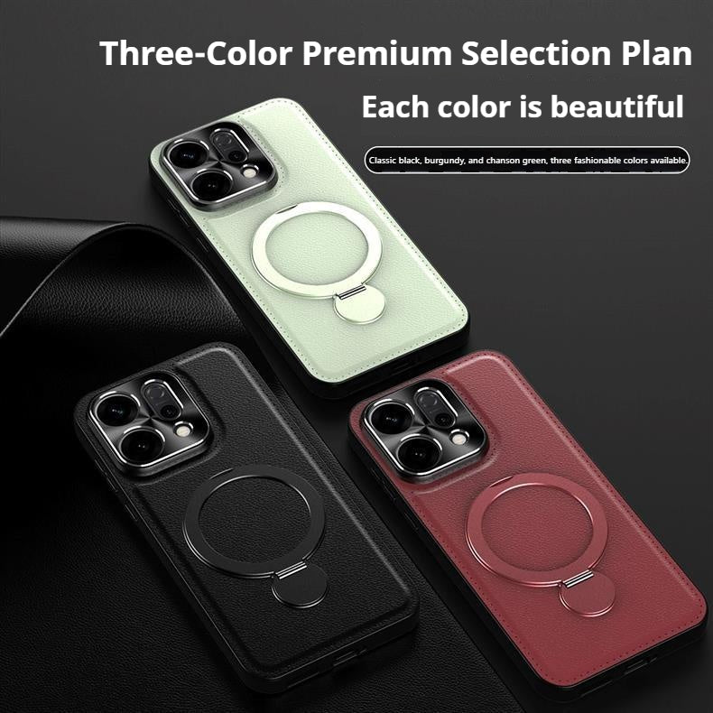 [Built-in Stand] Oppo Reno13 & Pro Full-Cover Metal Magnetic Stand PU Leather Phone Case - Image 2