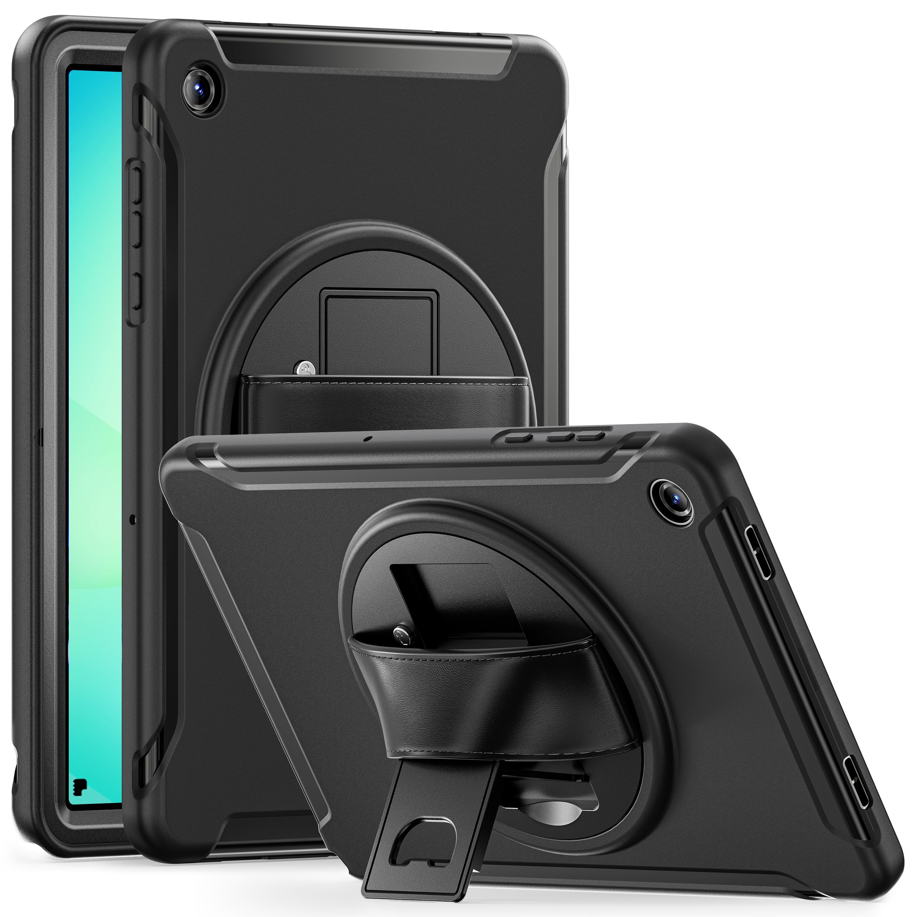 [Built-in Stand] Samsung Galaxy Tab A11 Plus (2025) 11" 360° Rotating Shockproof Rugged with Hand Strap Case - Image 2