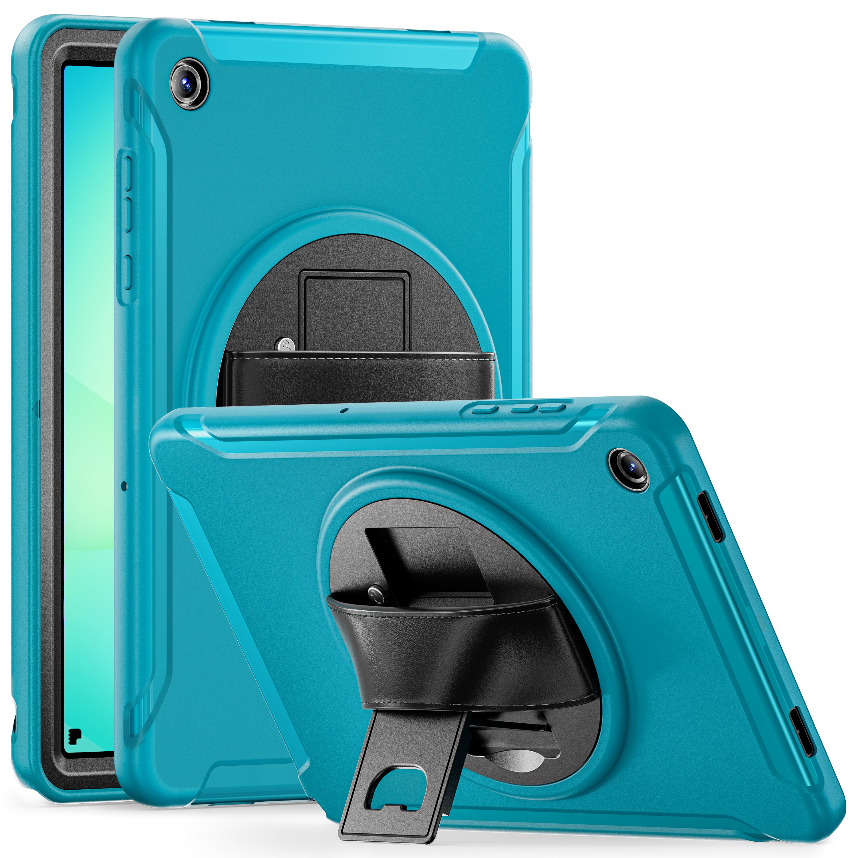 [Built-in Stand] Samsung Galaxy Tab A11 Plus (2025) 11" 360° Rotating Shockproof Rugged with Hand Strap Case - Image 3