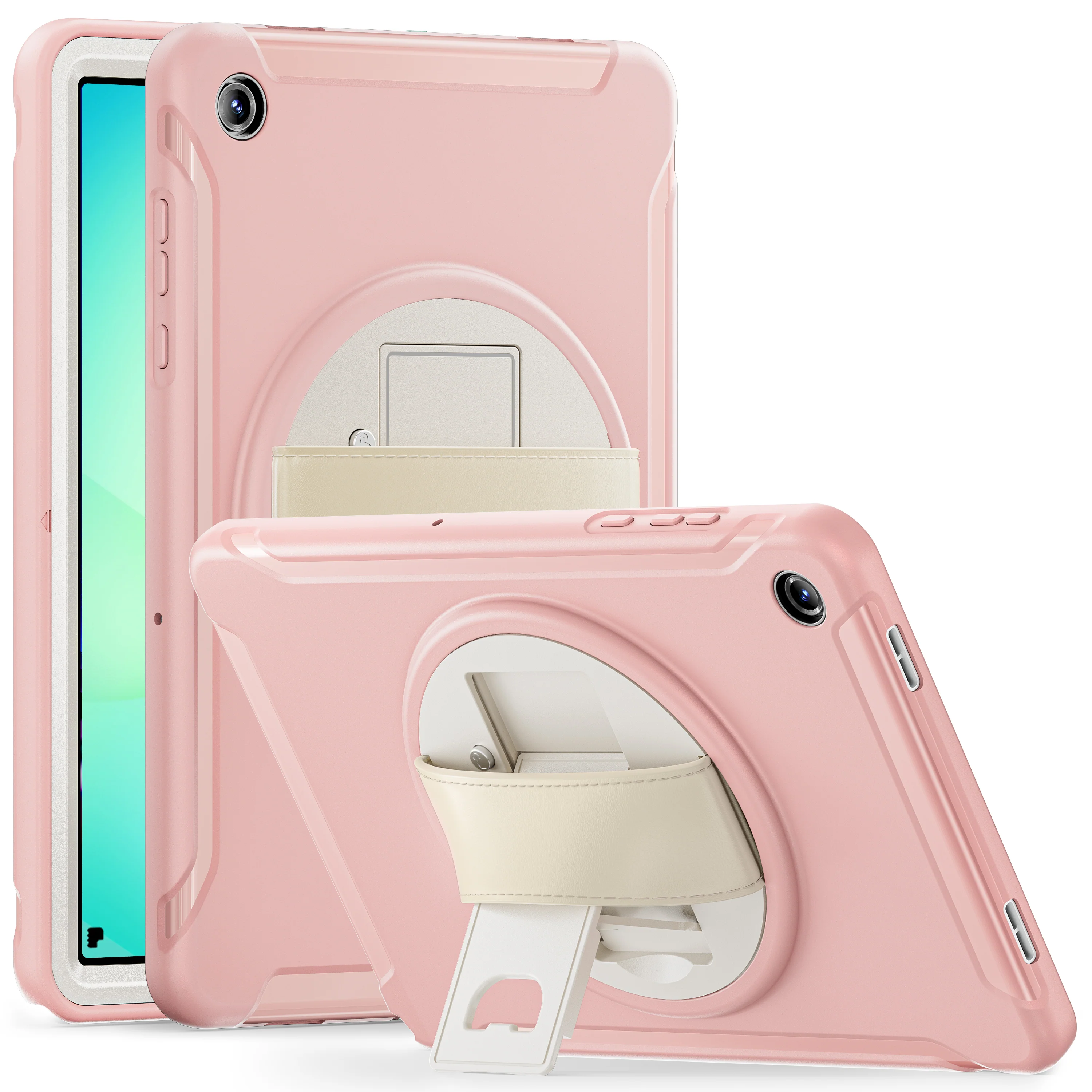 [Built-in Stand] Samsung Galaxy Tab A11 Plus (2025) 11" 360° Rotating Shockproof Rugged with Hand Strap Case - Image 4
