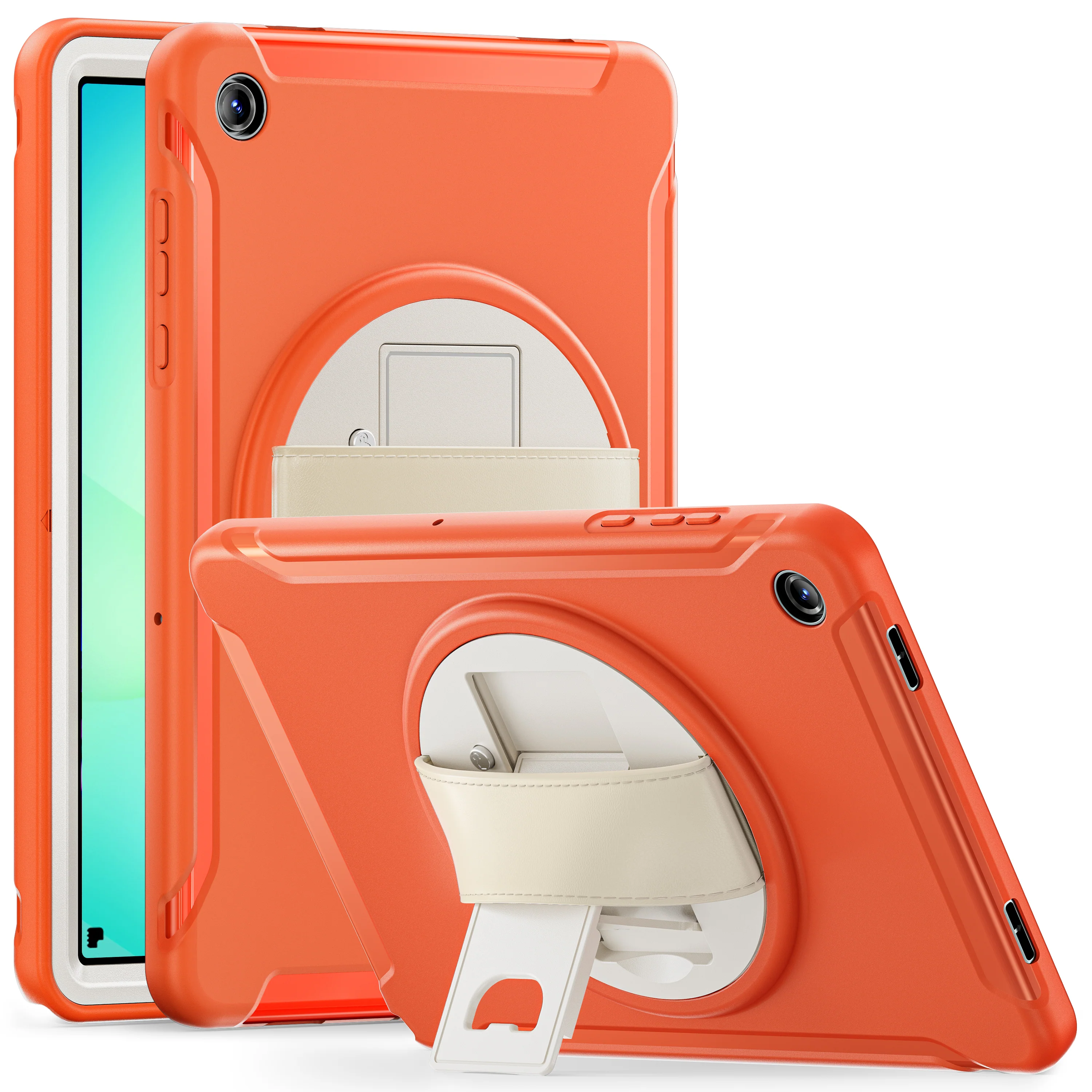 [Built-in Stand] Samsung Galaxy Tab A11 Plus (2025) 11" 360° Rotating Shockproof Rugged with Hand Strap Case - Image 6