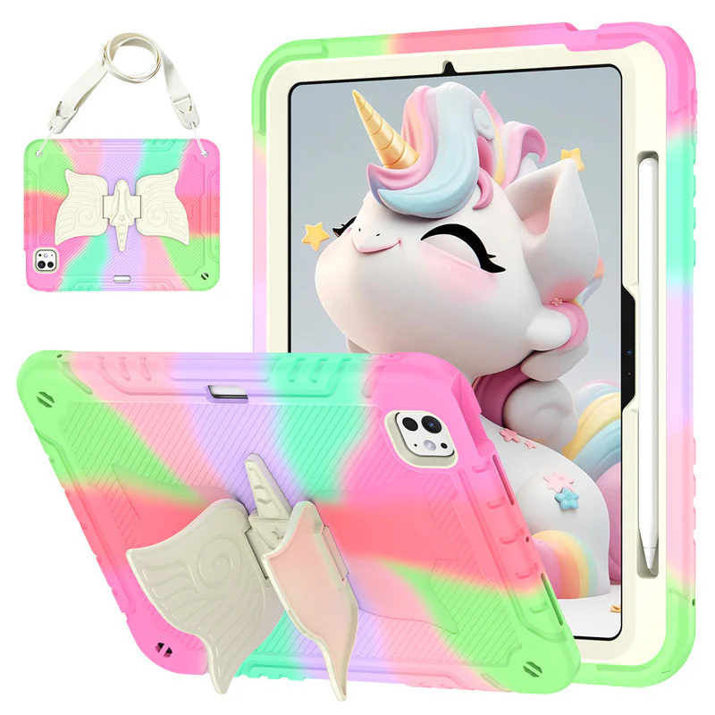 [Built-in Stand] Samsung Galaxy Tab A9 Plus 11’’ 2023 (X210/X215/X216B) - Kids Silicone Butterfly Heavy Duty Shockproof Case - Image 11