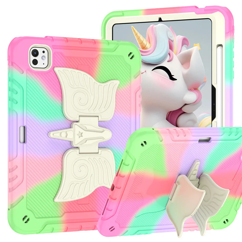 [Built-in Stand] Samsung Galaxy Tab A9 Plus 11’’ 2023 (X210/X215/X216B) - Kids Silicone Butterfly Heavy Duty Shockproof Case - Image 2