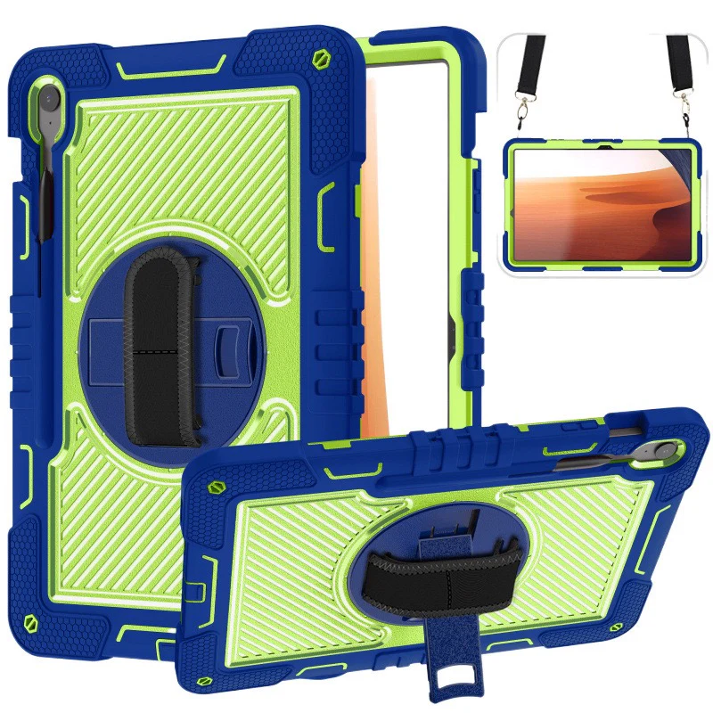 [Built-in Stand] Samsung Galaxy Tab S10 FE Plus (2025) 13.1" - 360 Degree Rotating Shockproof Protection Case With Hand & Shoulder Strap - Image 2