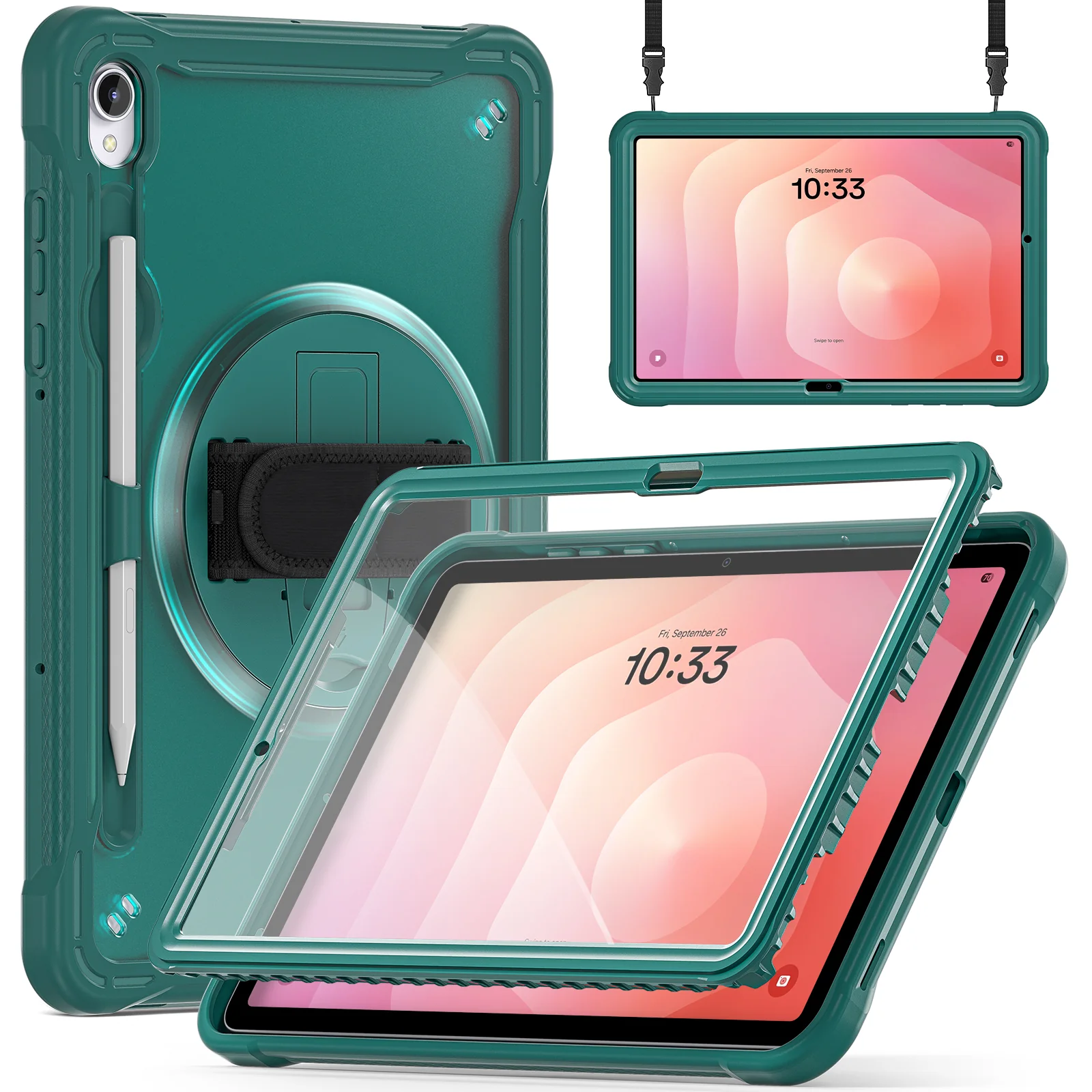 [Built-in Stand] Samsung Galaxy Tab S11 (2025) 11"360° Rotatable EVA Protection with Hand Strap - Image 6