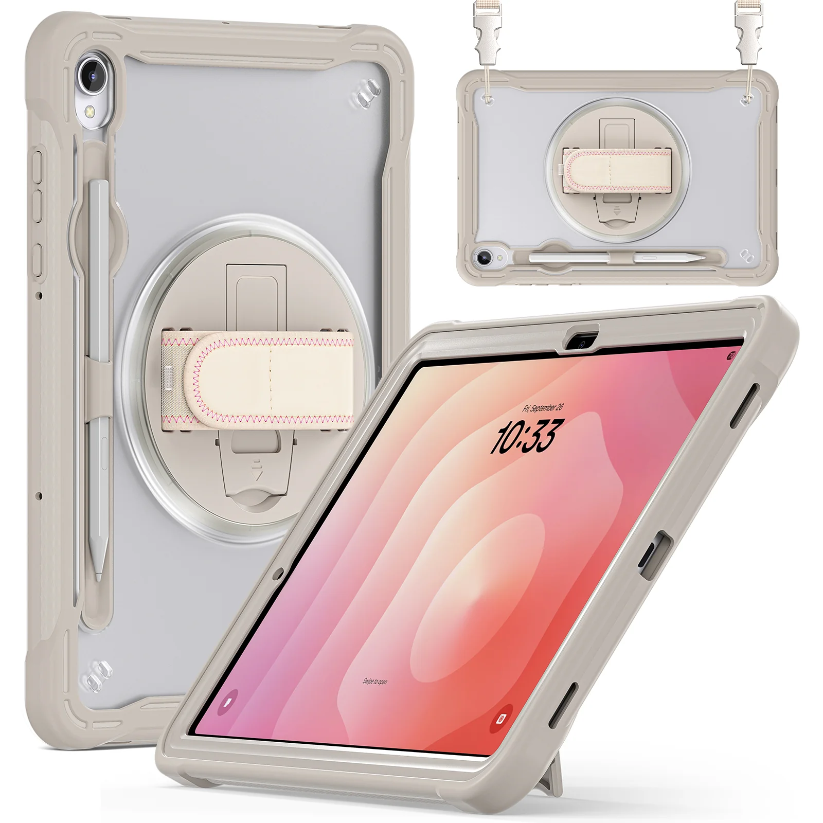 [Built-in Stand] Samsung Galaxy Tab S11 (2025) 11"360° Rotatable EVA Protection with Hand Strap - Image 7