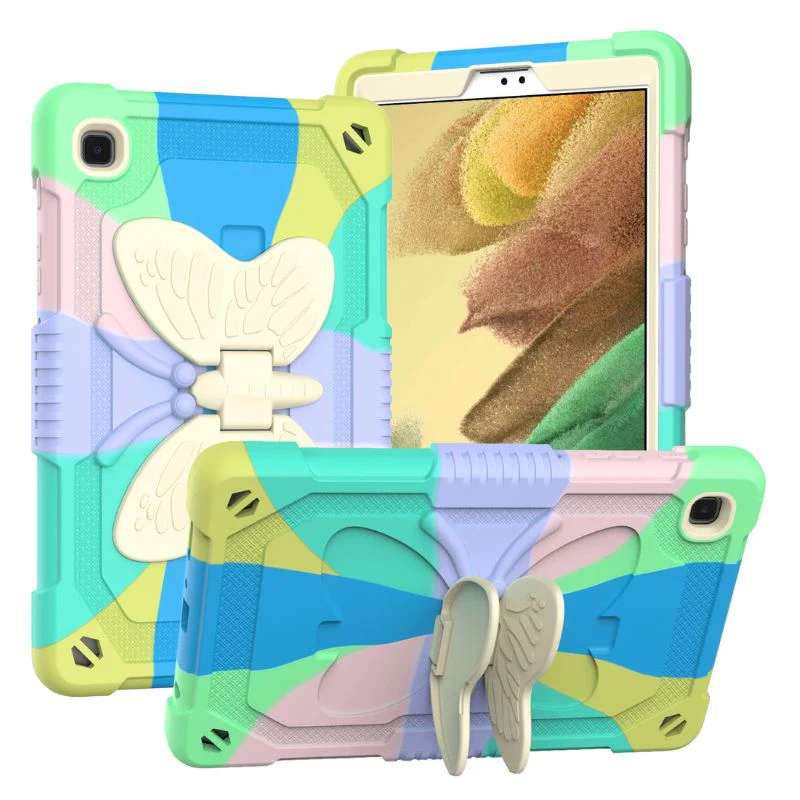 [Built-in Stand] Samsung Galaxy Tab S9 11" 2023 (SM-X710 / X716) - Kids Silicone Butterfly Heavy Duty Shockproof Case - Image 3