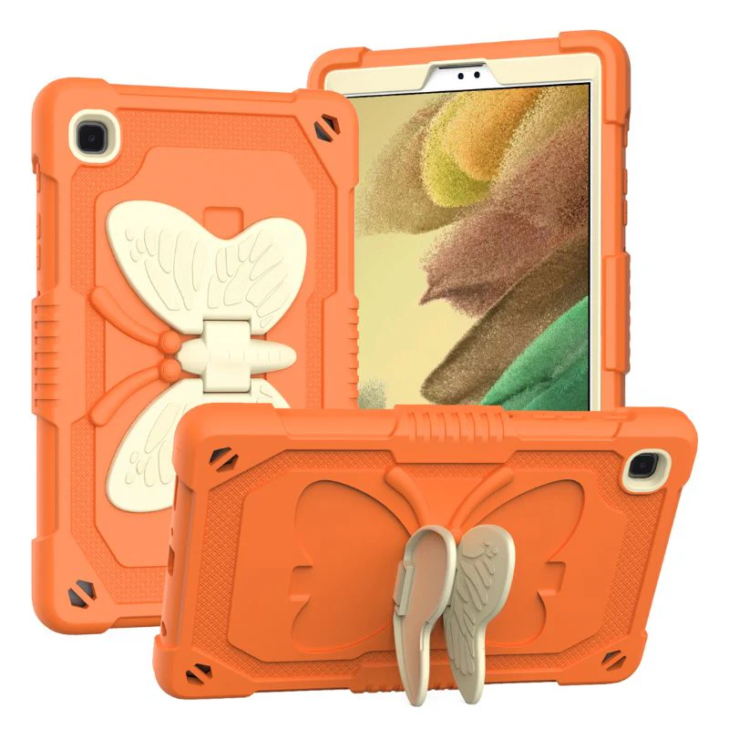 [Built-in Stand] Samsung Galaxy Tab A9 2023 8.7" (SM-X110) - Kids Silicone Butterfly Heavy Duty Shockproof Case - Image 3