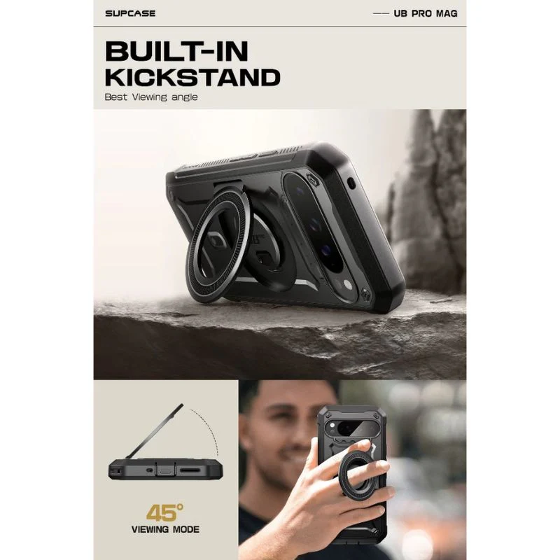 [Built in Stand & Screen Protector] Google Pixel 9/Pro/XL - SUPCASE Military Grade Magnetic Heavy Duty Rugged Case - Image 5