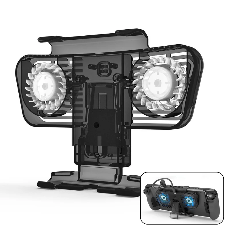 [Built-in Stand] Steam Deck & OLED - Cooling Fan with Dual Type-C Adapter