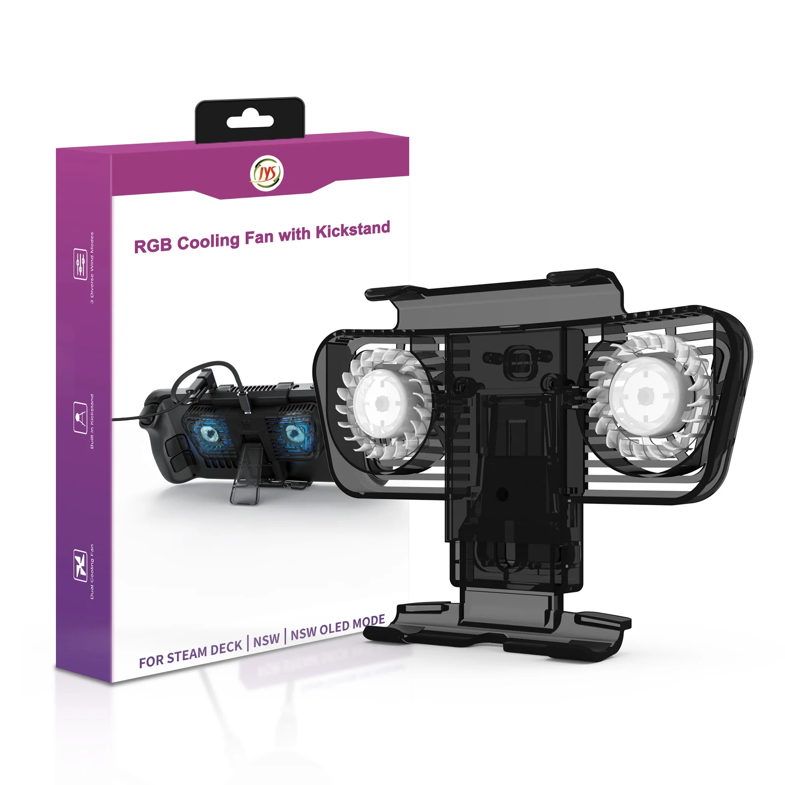 [Built-in Stand] Steam Deck & OLED - Cooling Fan with Dual Type-C Adapter - Image 10