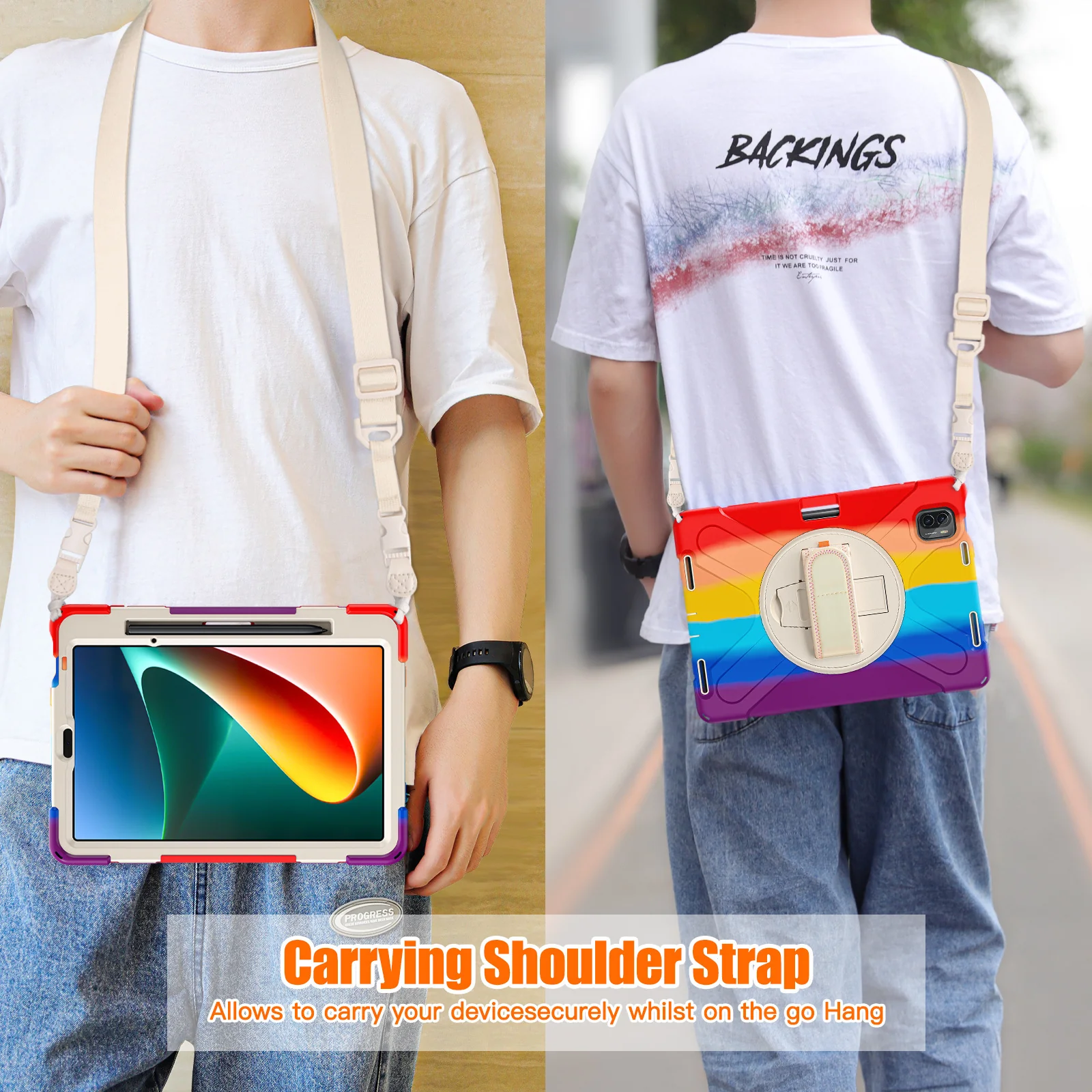 [Built-in Stand][With Wrist Strap] Xiaomi Mi Pad 5/Pro 11’’ (2021) EVA Kid Friendly Heavy Duty Ring Holder Stand Case - Image 10