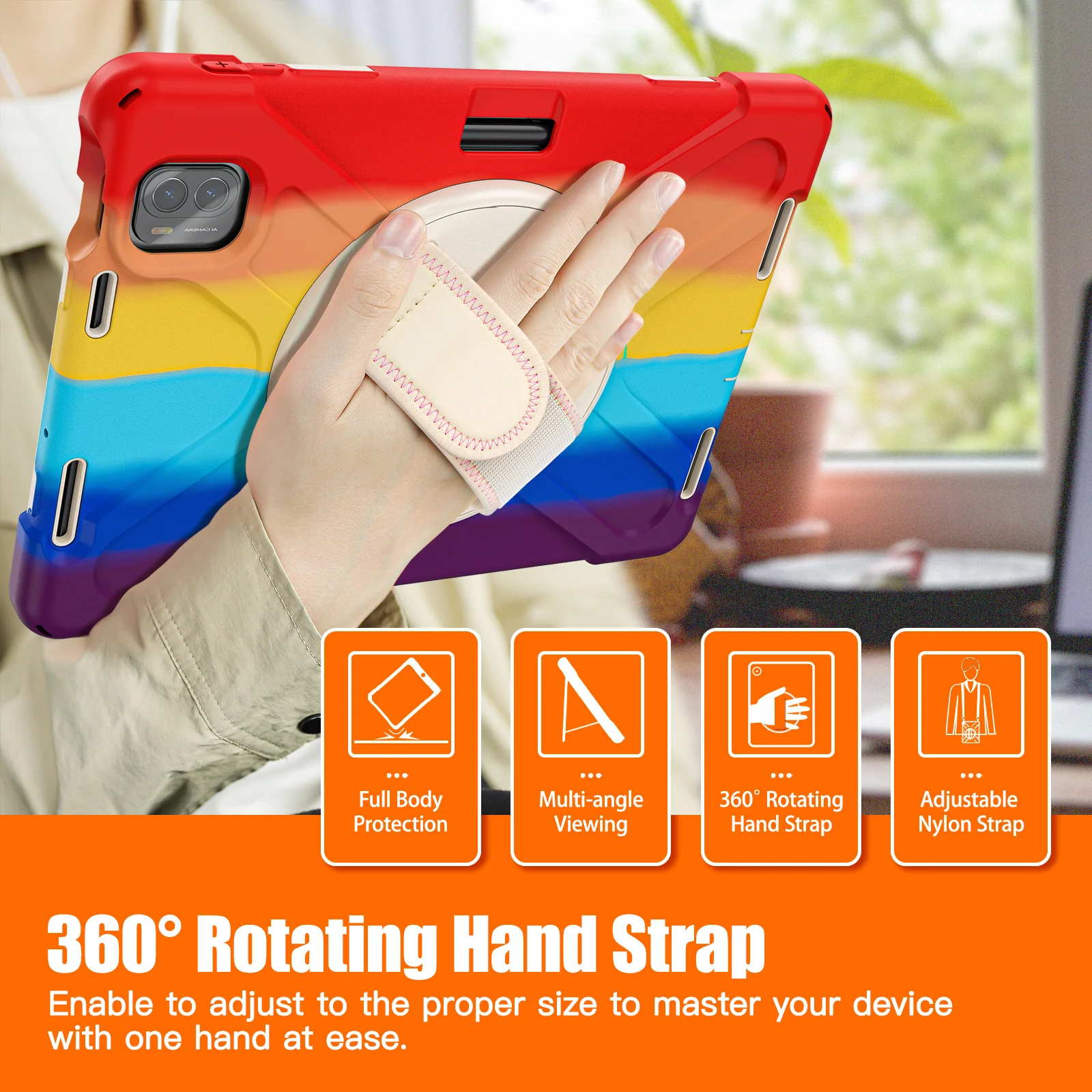 [Built-in Stand][With Wrist Strap] Xiaomi Mi Pad 5/Pro 11’’ (2021) EVA Kid Friendly Heavy Duty Ring Holder Stand Case - Image 9