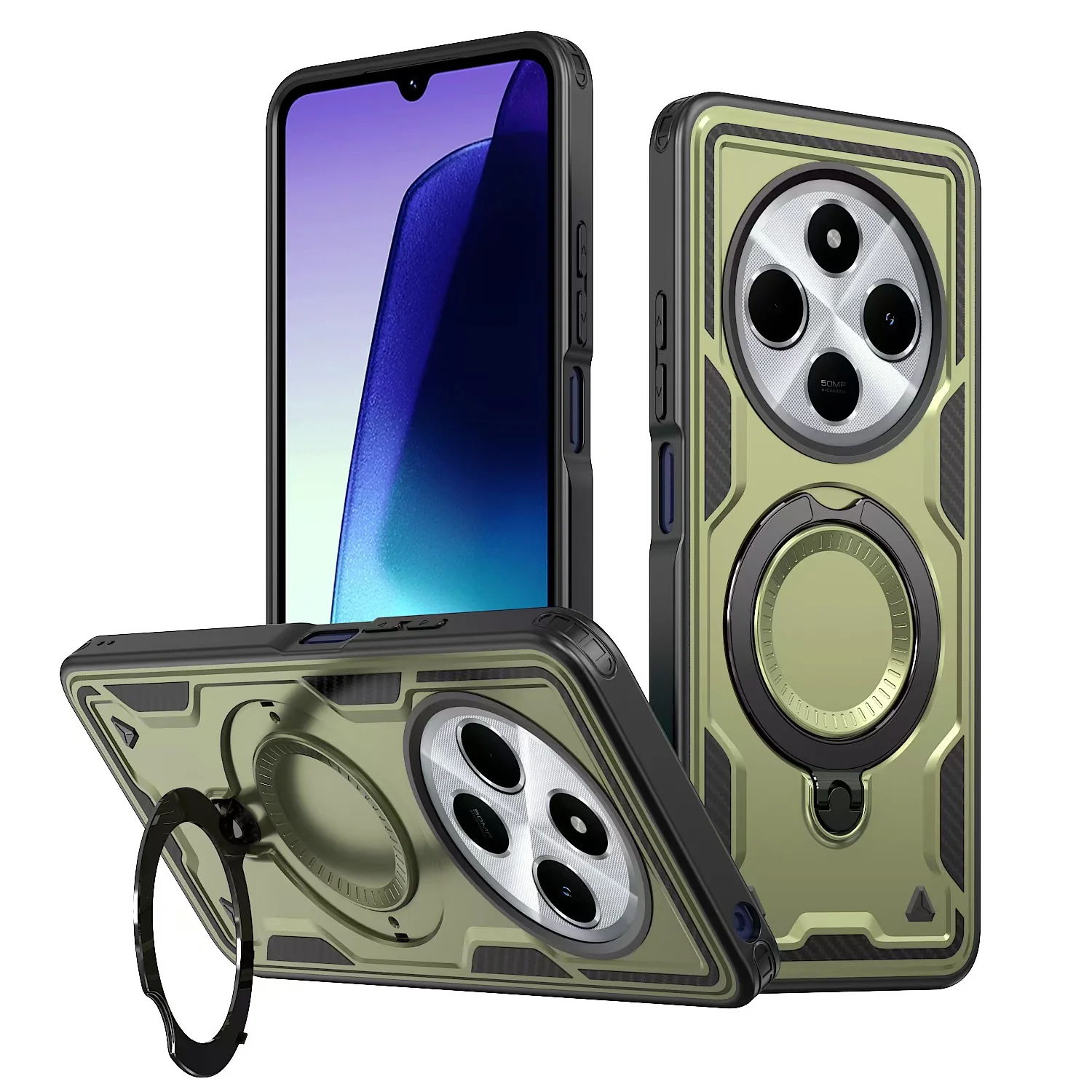 [Built-in Stand] Xiaomi Mi 15T/ 15T Pro Military-Grade Full Coverage Stand Series Case - Image 11