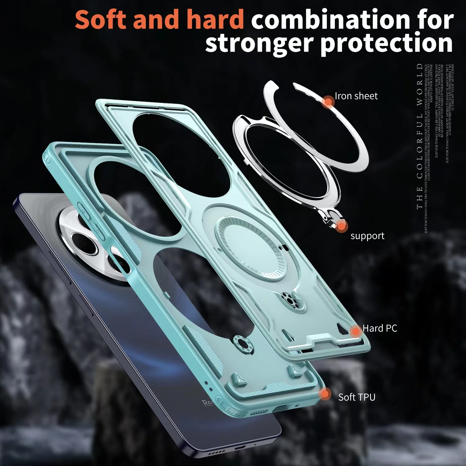 [Built-in Stand] Xiaomi Mi 15T/ 15T Pro Military-Grade Full Coverage Stand Series Case - Image 5