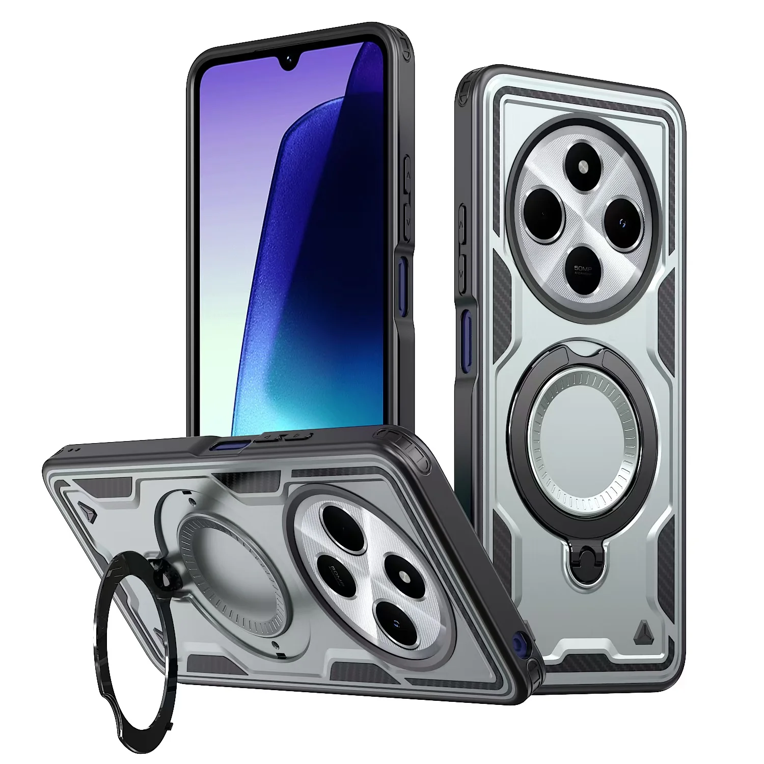[Built-in Stand] Xiaomi Mi 15T/ 15T Pro Military-Grade Full Coverage Stand Series Case - Image 7