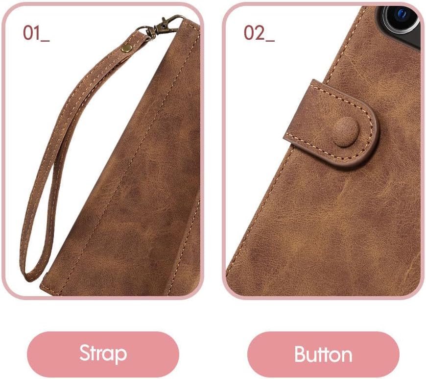 [Built-in Strap][With Card Slot] Motorola Moto Edge 60 Fusion - Premium Leather Shockproof Wallet Case - Image 8