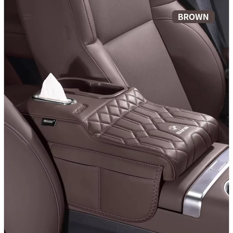 BWM Car Multi-Functional Leather Armrest Box Heightening Pad for 3 Series, 5 Series, 7 Series, X1, X2, X3, X4, X5 - Image 11