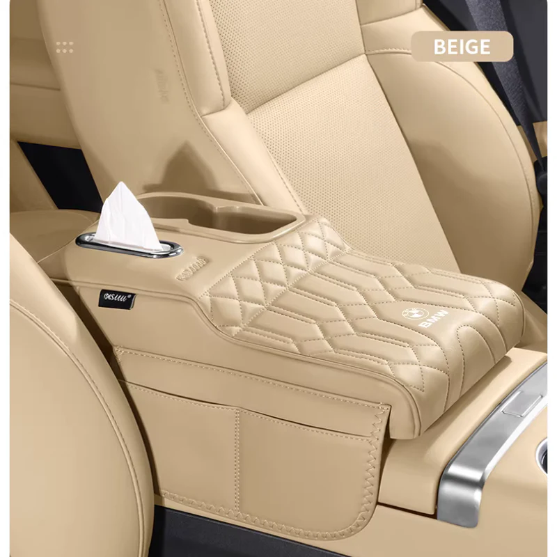 BWM Car Multi-Functional Leather Armrest Box Heightening Pad for 3 Series, 5 Series, 7 Series, X1, X2, X3, X4, X5 - Image 13