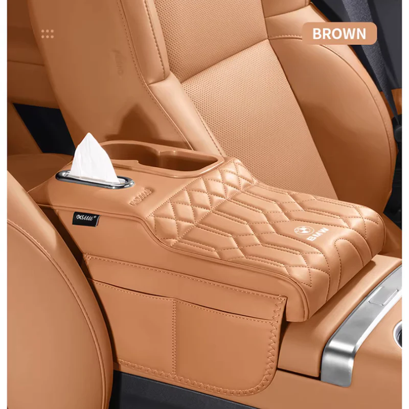 BWM Car Multi-Functional Leather Armrest Box Heightening Pad for 3 Series, 5 Series, 7 Series, X1, X2, X3, X4, X5 - Image 14