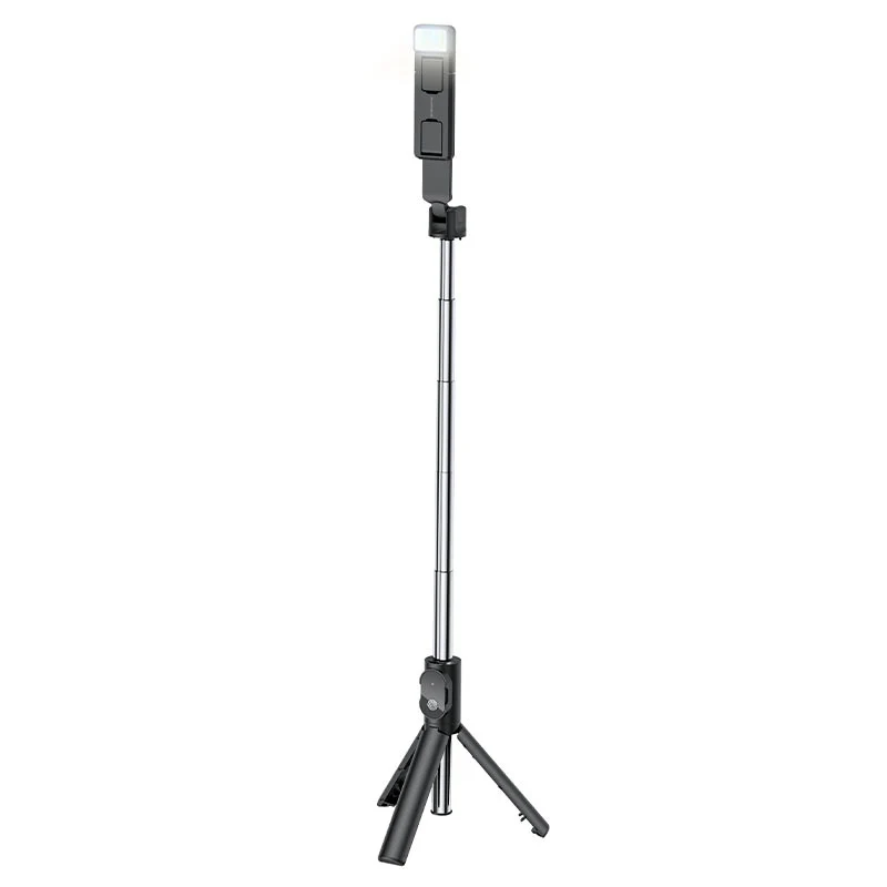[BY8] BOROFONE Aluminum Alloy Dual Usage Selfie Stick & Desktop Holder With Wireless Control & Light Live broadcast holder - Image 4